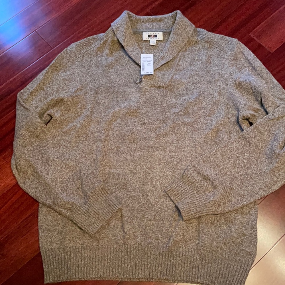 NWT Joseph Abboud wool blend sweater men’s tan